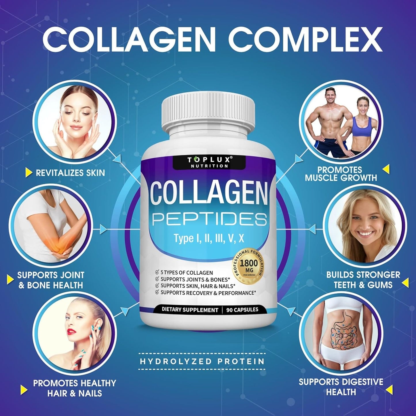 Suplemento Toplux Multi Collagen Peptides